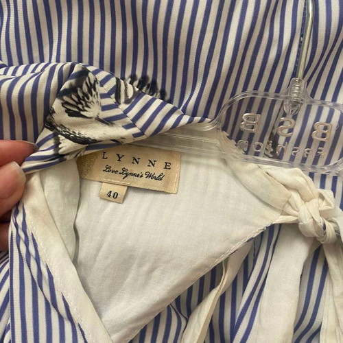 Lynne dress used with blue pattern and designs