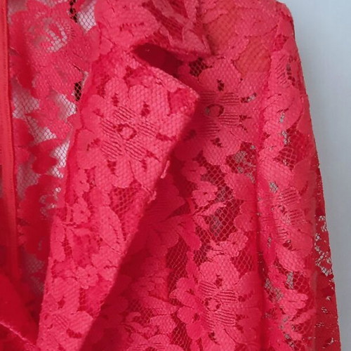 Lace jacket new, red-wine color with shoulder pads