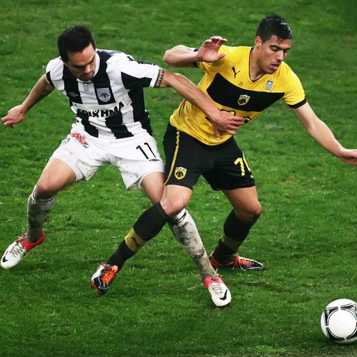 AEK Puma 2012-2013 jersey new with player autographs