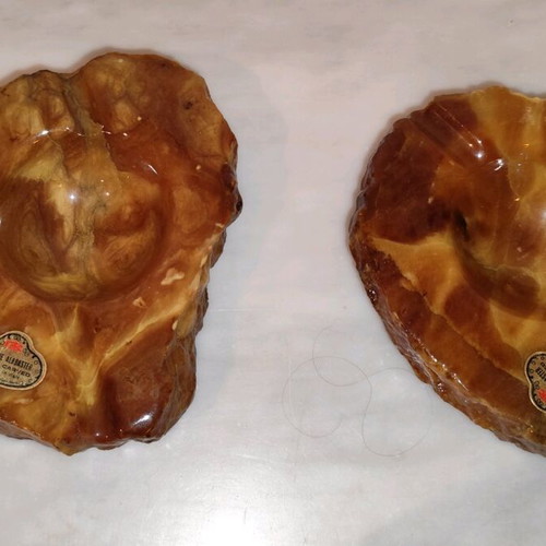 Alabaster ashtrays like new, made in Italy
