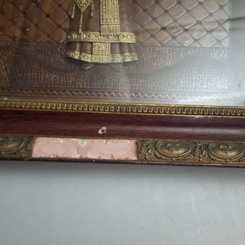 Woodcarved icon of Saint Nicholas used
