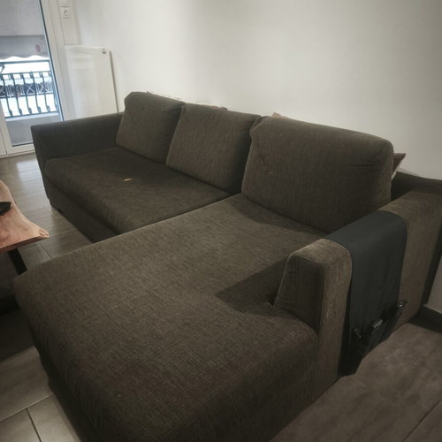 Neoset dark brown corner sofa used