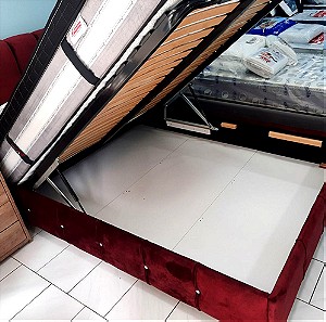Aριστοκρατικό κρεβάτι με σύστημα μηχανισμού για αποθηκευτικό χώρο!