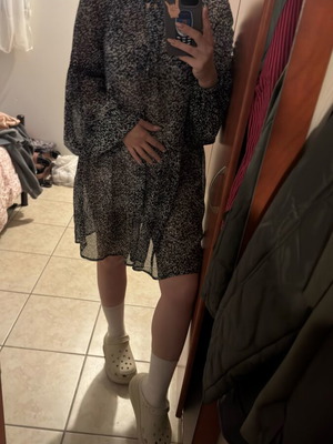 Na-Kd dress like new, airy, semi-transparent, size M 38 10, black and grey