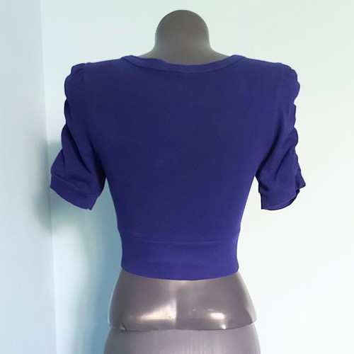 Ambiance apparel women's branded top with puff sleeves like new
