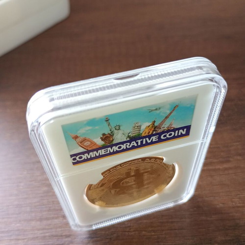 Bitcoin new metal coin in commemorative case