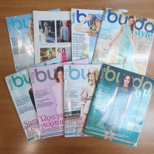 Burda sewing magazines 2013 used, 8 issues with patterns
