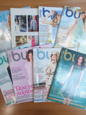 Burda sewing magazines 2013 used, 8 issues with patterns