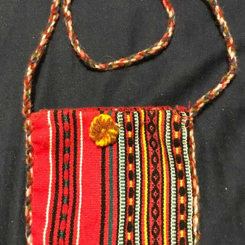 Traditional Chuspa Bag from Andes, new, handwoven wool