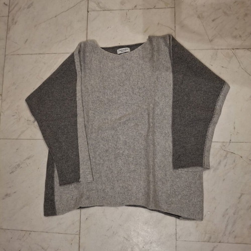 Wool Sweater cashmere blend used, gray two-tone, size S