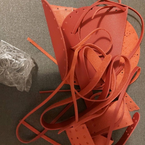 Leather bag craft kit used