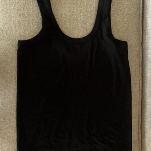 Alexander Wang Ribbed Tank Top, black, medium