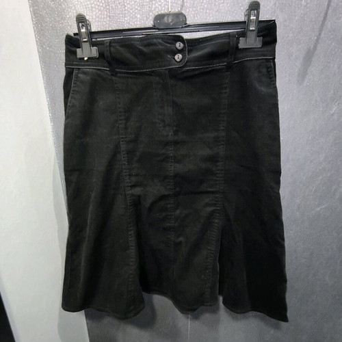 Black midi corduroy skirt Camaieu like new
