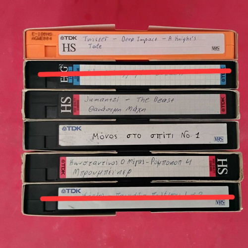 VHS tapes used, pack of 100, 2-hour and 3-hour recordings