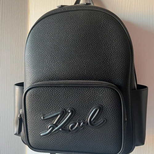 Karl Lagerfeld backpack large with tablet pocket like new, black