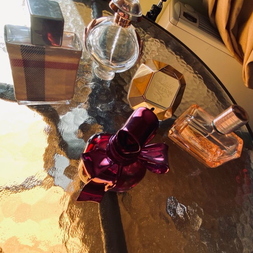 Empty perfume bottles used, branded