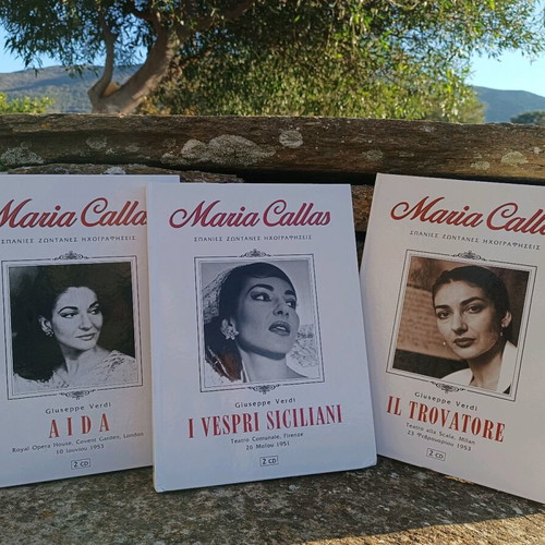Maria Callas collection of 3 double CDs like new, rare live Verdi recordings