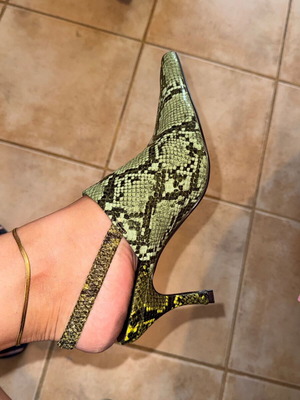 Sfera mules snake print size 39 like new