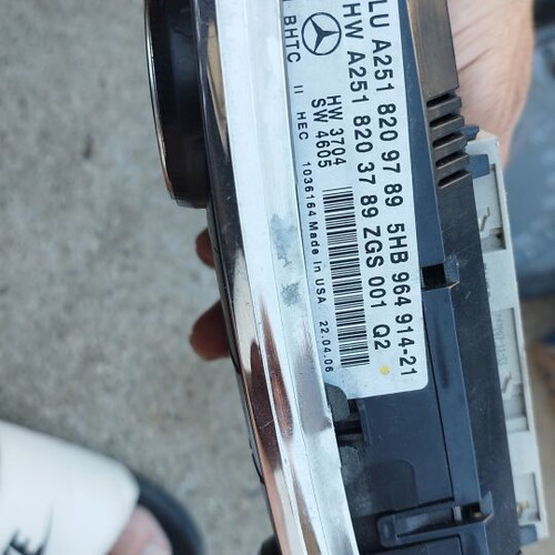 Χειριστήριο κλιματισμού Mercedes ML GL R μεταχειρισμένο