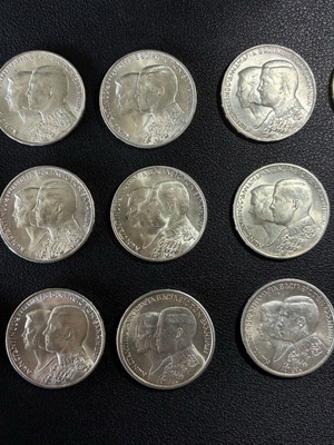 Βασιλικοί γάμοι 1964 15 ασημένια 30δραχμα σαν καινούργια