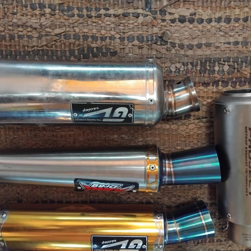 51mm motorcycle exhausts, various models with mountings