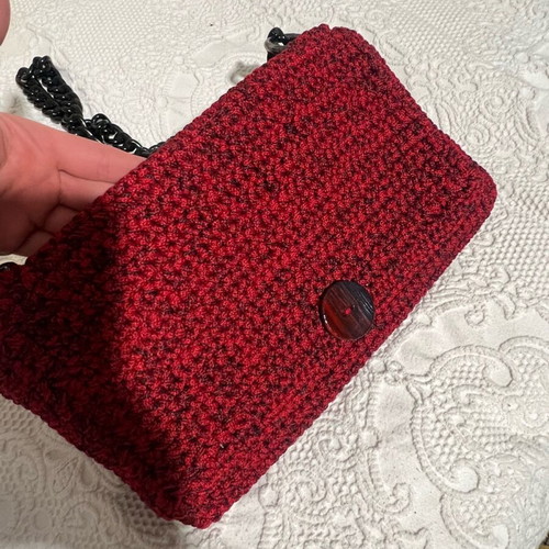 Handmade shoulder bag new, red