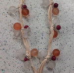 Toi&Moi necklace new, beige and pink