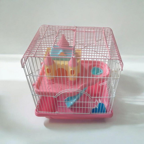 Hamster cage new with multiple levels and castle house