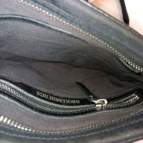 Bikkembergs leather men's bag used, black