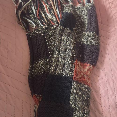 Knitted scarf new, multicolored
