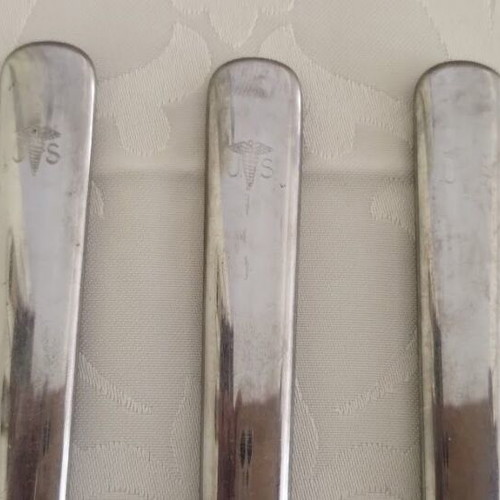 Medical Corps Officer Knives used, set of 5, stainless steel
