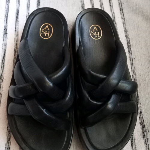 Ash women's leather sandals used, black, size 37