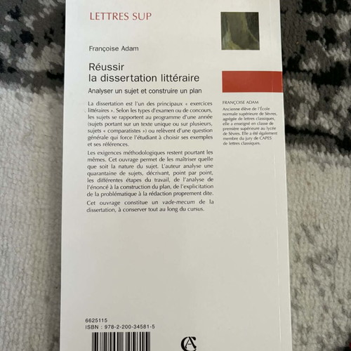 Reussir la Dissertation litteraire like new
