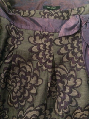 Tara Jarmon brocade skirt used, size 42, brown purple