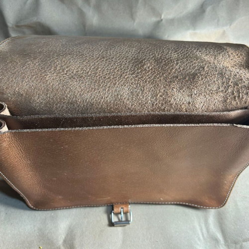 Leather bag vaketa crossbody new, beige and brown