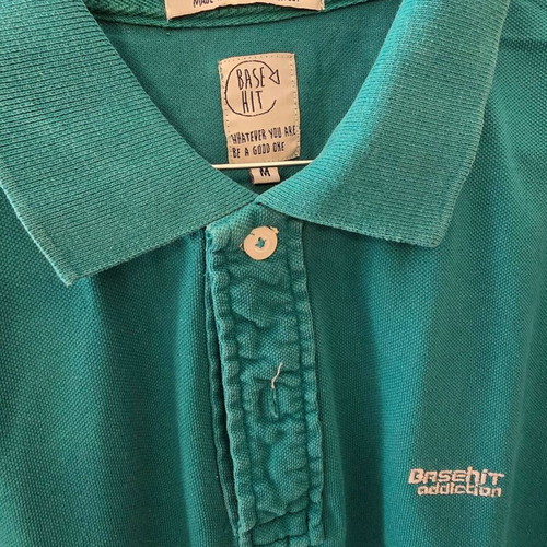 Basehit men's polo shirt like new, size M, blue and green