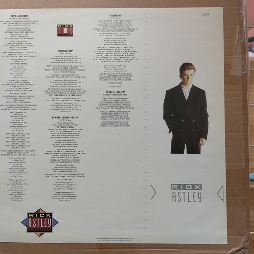Rick Astley Whenever You Need Somebody LP near mint, electronic