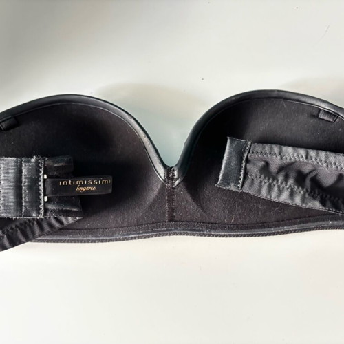 Intimissimi strapless bra 70B black like new with underwire and padding