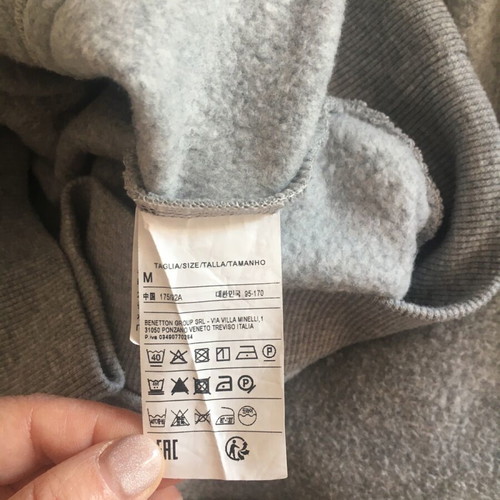 Benetton men's sweatshirts used, medium size, gray, set of 2