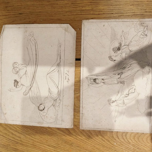 Engravings set used, 2 pieces