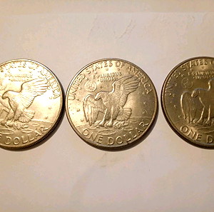 Τρία κέρματα, 1 δολάριο (ΗΠΑ, 1971)