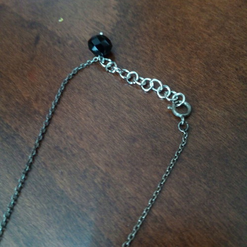 Pendant with black cabochon fo bijou used