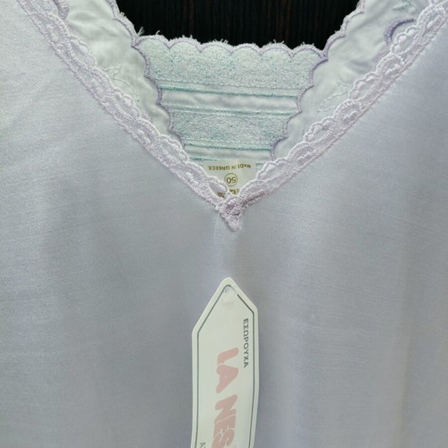 La Nes No 50 satin purple women's nightdress