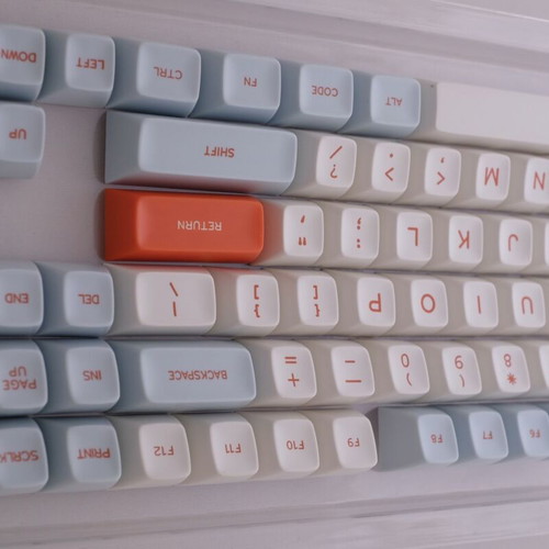 MelGeek MG Salmon Kit ABS doubleshot keycap set new