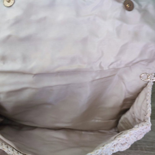 Shoulder bag handmade, like new, beige