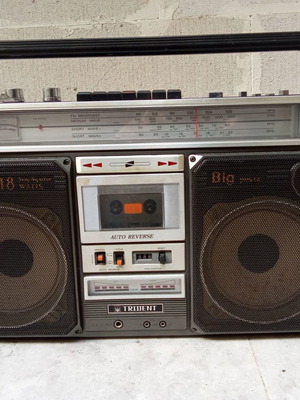 Boombox Trident CX 547 cassette radio used, 1980s decade