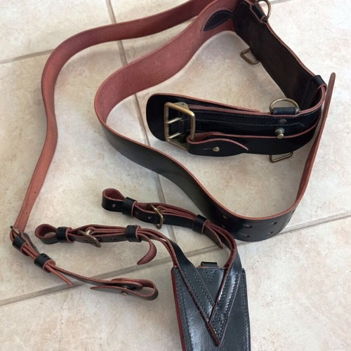 Sam Browne Beewyse London 34" Military Officer Belt Set
