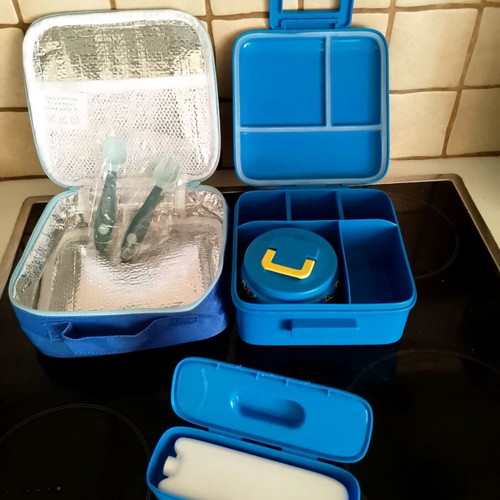 Lunch Box new with ice pack, thermos, spoon, fork and insulated bag