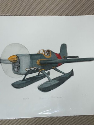 Airplane chalcography like new, 34.6x50cm