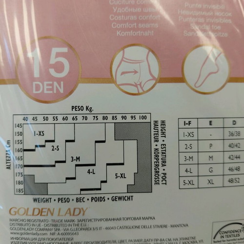 Golden Lady 15D No XL women's tights, four new